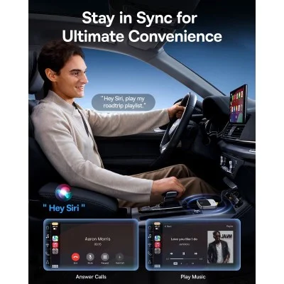Baseus SafeJourney Wireless CarPlay Adapter &ndash; Space Grey
